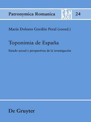 cover image of Toponimia de España